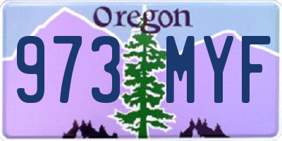 OR license plate 973MYF