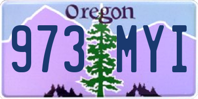 OR license plate 973MYI
