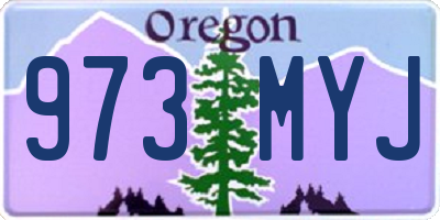 OR license plate 973MYJ