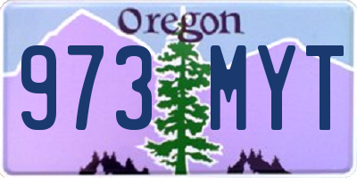 OR license plate 973MYT