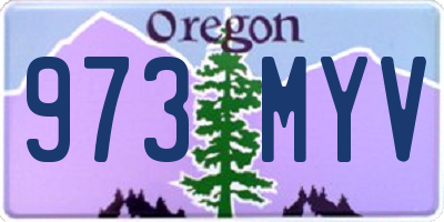 OR license plate 973MYV