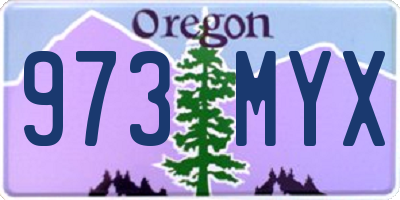 OR license plate 973MYX