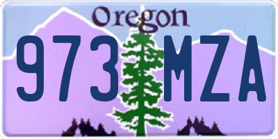 OR license plate 973MZA