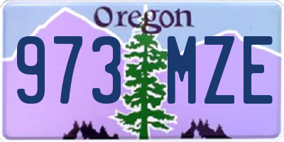 OR license plate 973MZE