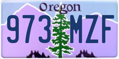 OR license plate 973MZF