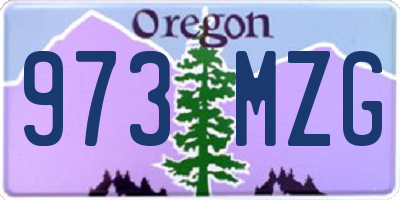 OR license plate 973MZG