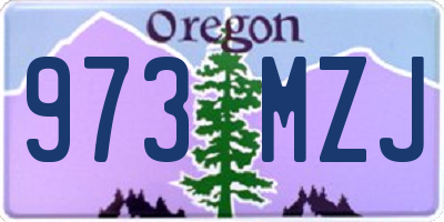 OR license plate 973MZJ
