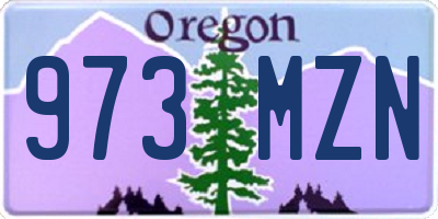 OR license plate 973MZN