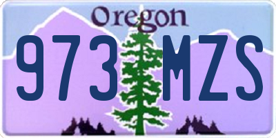 OR license plate 973MZS
