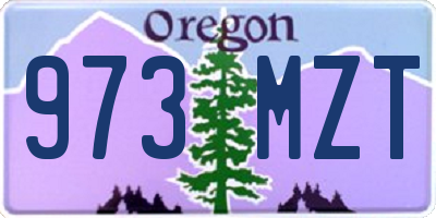 OR license plate 973MZT