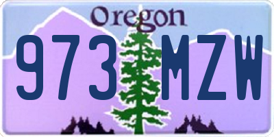 OR license plate 973MZW