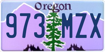 OR license plate 973MZX