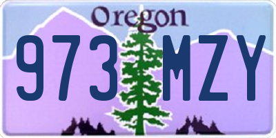 OR license plate 973MZY