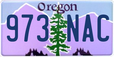 OR license plate 973NAC