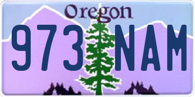 OR license plate 973NAM