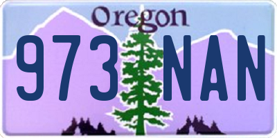OR license plate 973NAN