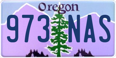 OR license plate 973NAS