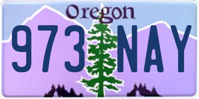 OR license plate 973NAY