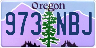 OR license plate 973NBJ