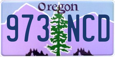 OR license plate 973NCD