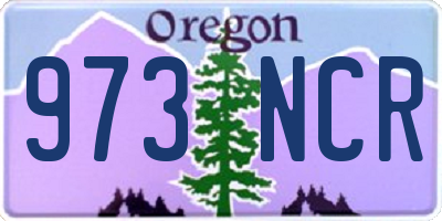 OR license plate 973NCR