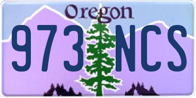 OR license plate 973NCS