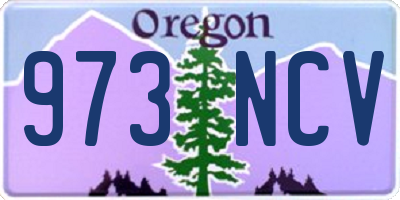 OR license plate 973NCV