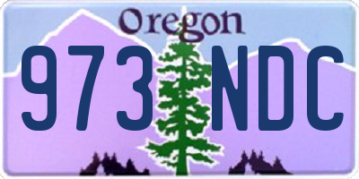 OR license plate 973NDC