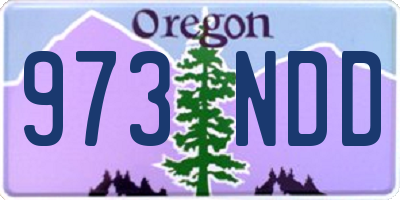 OR license plate 973NDD