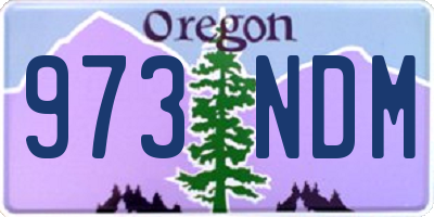 OR license plate 973NDM