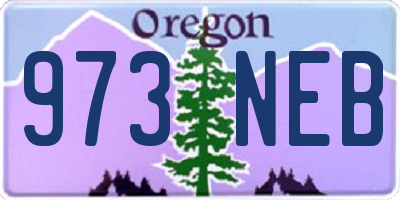 OR license plate 973NEB