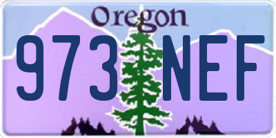 OR license plate 973NEF