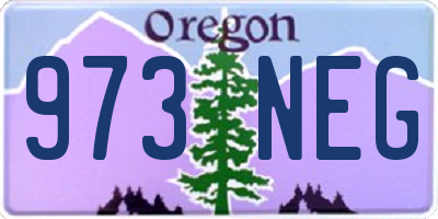 OR license plate 973NEG