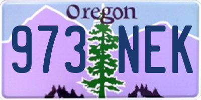 OR license plate 973NEK