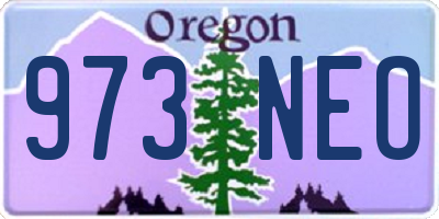 OR license plate 973NEO