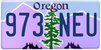 OR license plate 973NEU