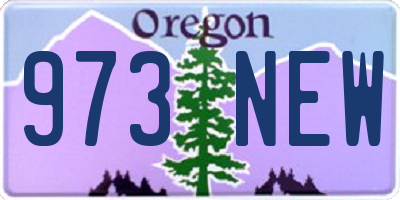 OR license plate 973NEW