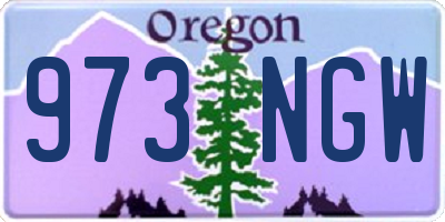OR license plate 973NGW
