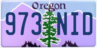OR license plate 973NID