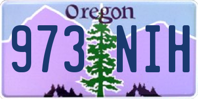 OR license plate 973NIH