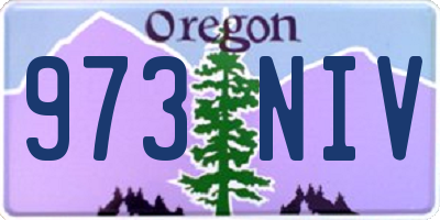 OR license plate 973NIV