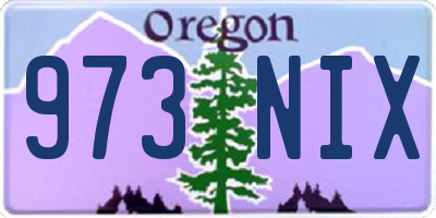 OR license plate 973NIX