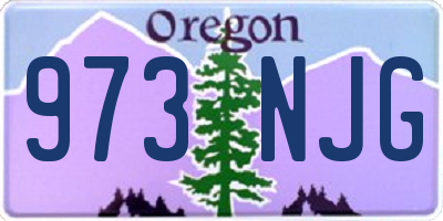 OR license plate 973NJG