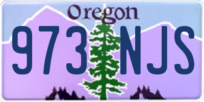 OR license plate 973NJS