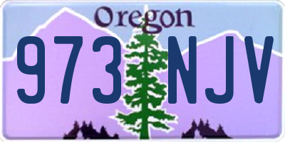 OR license plate 973NJV