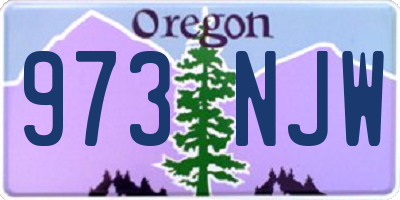 OR license plate 973NJW