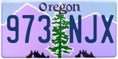 OR license plate 973NJX