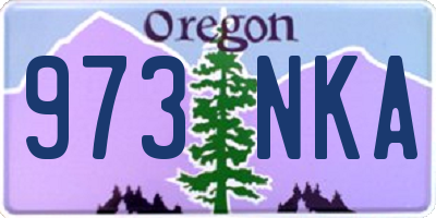 OR license plate 973NKA
