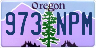 OR license plate 973NPM
