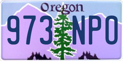 OR license plate 973NPO